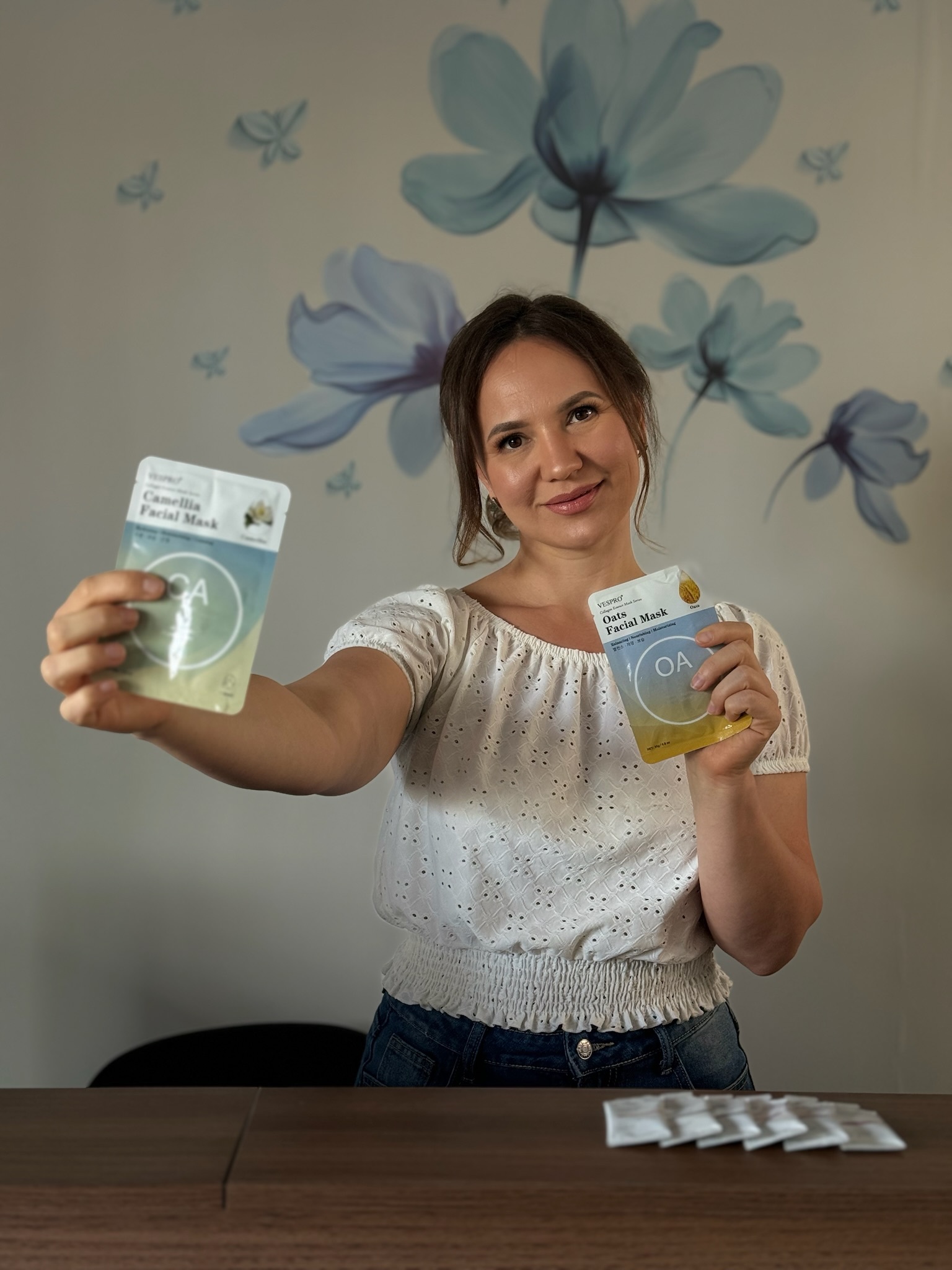 Valentina Chudinova presenting Face Bliss treatment tools